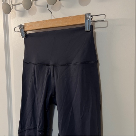 Lululemon Sheer Will HR Pulse Tight in Stone Blue Gray Mesh Legging Size 4 - Picture 9 of 11